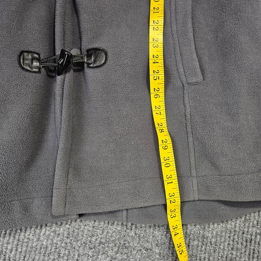 Susan Graver Coat Women 3X Gray Toggle Fleece Hooded Jacket Outerwear Casual - Picture 6 of 8
